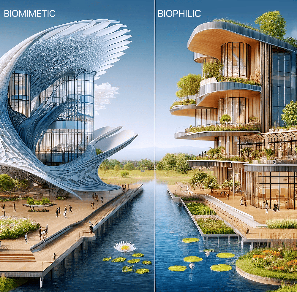 Exploring Nature’s Blueprint: Biomimetic Design vs. Biophilic Design